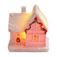thumbnail image 5 of Christmas Decorations - Christmas Resin House Ornaments, Cottage Town Tiny Figurine with Led Light,Winter Village Ornament for Party Home Decor Christmas Ornaments Gifts(G), 5 of 6