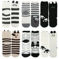 thumbnail image 5 of Peaoy 6 Pairs Fuzzy Socks for Women Girls Cute Animal Crew Socks Winter Warm Socks Slipper Socks, 5 of 8