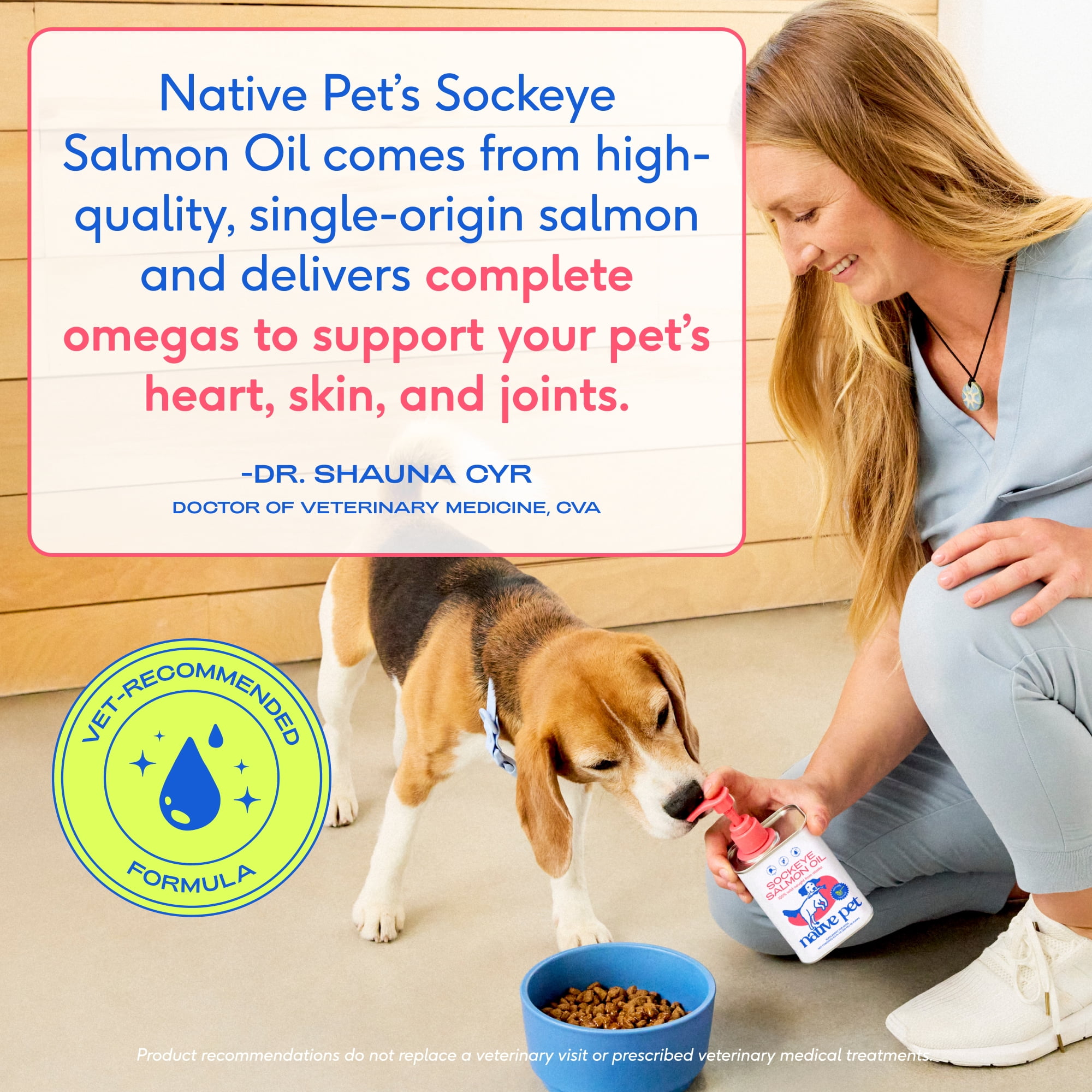 Native Pet Sockeye Salmon Oil Supplement for Dogs & Cats, Promotes Skin, Coat, & Joint Health, 8 oz