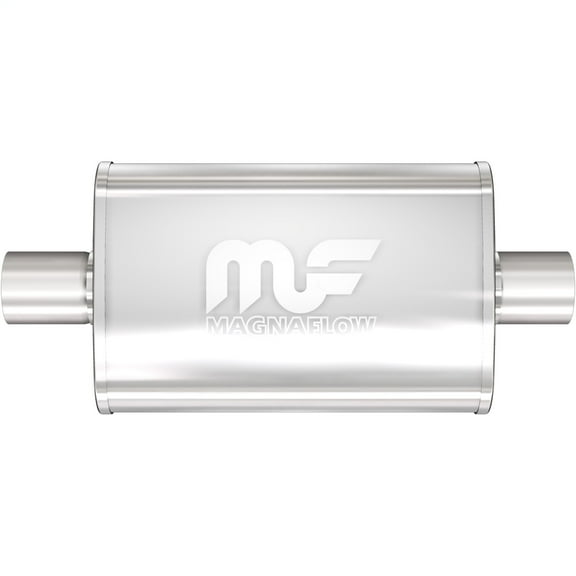 MagnaFlow 4in x 9in Oval Center/Center Straight-Through Performance Muffler Exhaust Satin Finish 11249