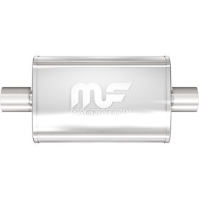 MagnaFlow 4 بوصة &times; 9 بوصة مركز البيضاوي/مركز مستقيم من خلال الأداء كاتم للصوت العادم الساتان الانتهاء 11249