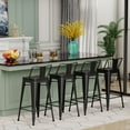 thumbnail image 2 of Apeaka Metal Bar Stools Set of 4 Counter Height Stools 24 Inchs Counter Stools with Backs, 2 of 5