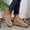 Khaki, variant on Women Closed Toe Sandals Arch Support Comfy Slippers Summer On Beach Casual Comfort Wide Width Ladies Shoes Black 36
