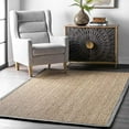 thumbnail image 1 of nuLOOM Elijah Natural Seagrass Farmhouse Area Rug, 3' x 5', Dark Grey, 1 of 4