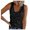 Black, variant on Women's Casual V-Neck Sleeveless Button-Down Blouse Undershirt T-Shirt