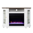 thumbnail image 3 of Bowery Hill Transitional Wood Color Changing Fireplace with Storage in White, 3 of 3