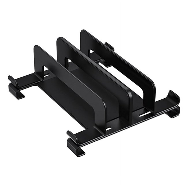 Laptop Stand Holder Adjustable Vertical Desktop Notebook Dock Space-Saving 3 in 1 Computer Stand Black