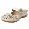 thumbnail image 1 of asddcavvf Sandals For Women Ladies Girls Comfortable Hollow Out Round Toe Wedges Slippers, 1 of 4