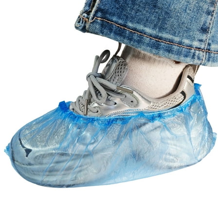 100PCS Disposable Plastic Shoes Cover Pe Shoes Cover Waterproof Shoe Covered Thickening