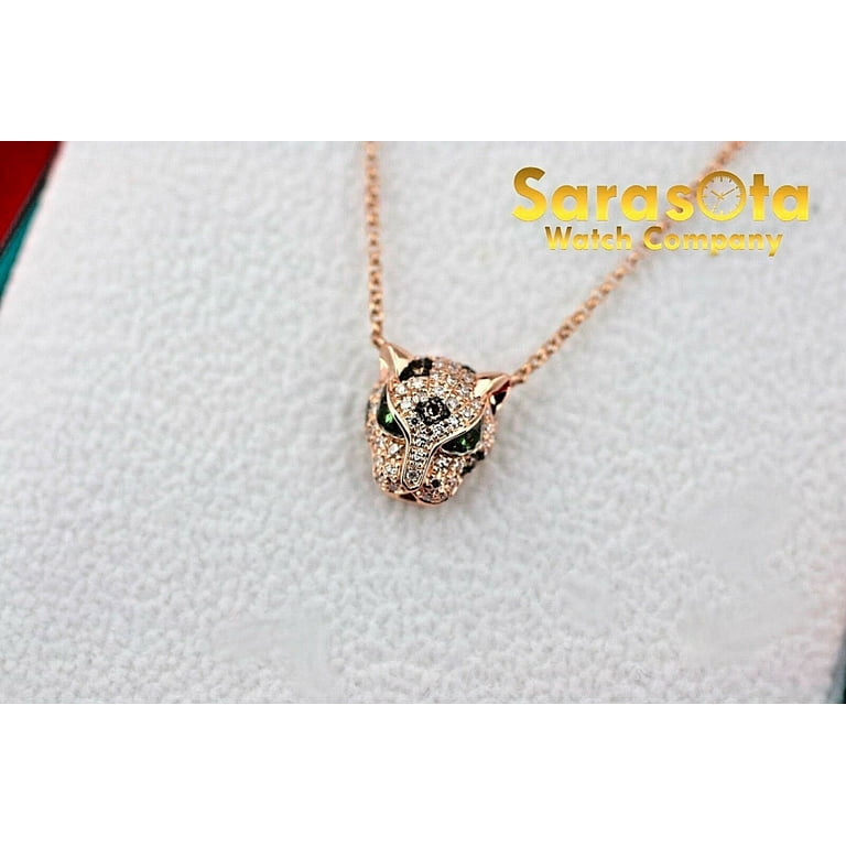 EFFY Signature Panther Diamond Tsavorite Mini Pendant 14k