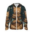 thumbnail image 1 of Fotbe Surreal Meditating Cat Chaqueta con Protección Solar UPF 50+ para Hombre y Mujer, Camisa con Capucha y Bolsillos-XX-Large, 1 of 7