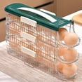 thumbnail image 4 of Primegos Boîte de Rangement pour Ufs Réfrigérateur Organisateur d'Ufs Roulant Automatique Distributeur d'Ufs Empilable Transparent avec Couvercle, 4 of 8