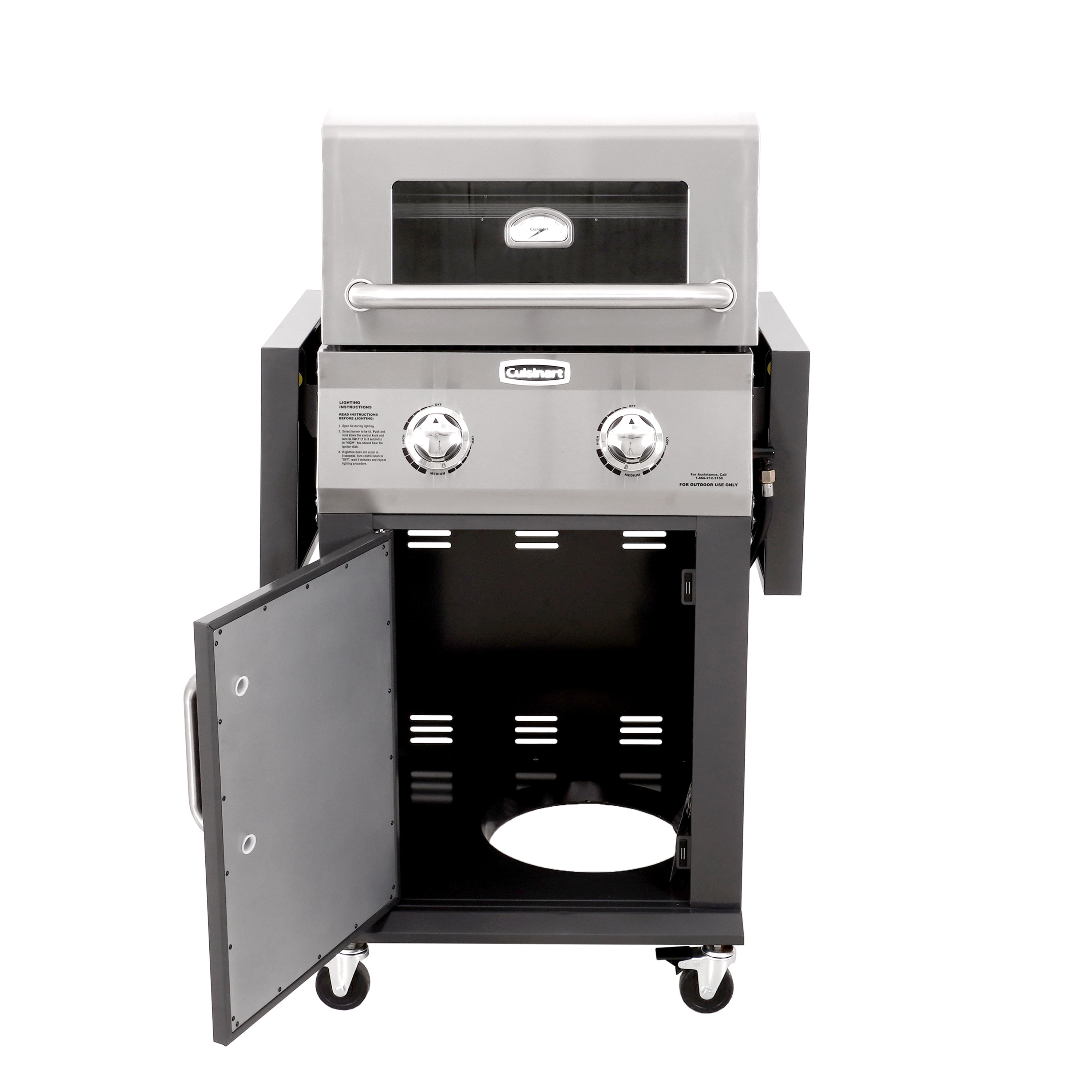 Cuisinart 2-Burner Flat Top Propane Gas Grill