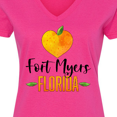 thumbnail image 4 of Inktastic Fort Myers Florida Orange in Heart Women's V-Neck T-Shirt, 4 of 5