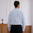 thumbnail image 2 of Alimens & Gentle Men's Plaid Button Down Shirts Cotton Long Sleeve Shirts Gingham Shirt, 2 of 8