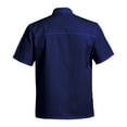 thumbnail image 3 of Domuza Unisex Chefs Uniforms Food Service Short Sleeve Chef Coat Breathable Classic Button Down Chef Jackets Restaurant Work Work Wear Apparel Blue XXL, 3 of 3