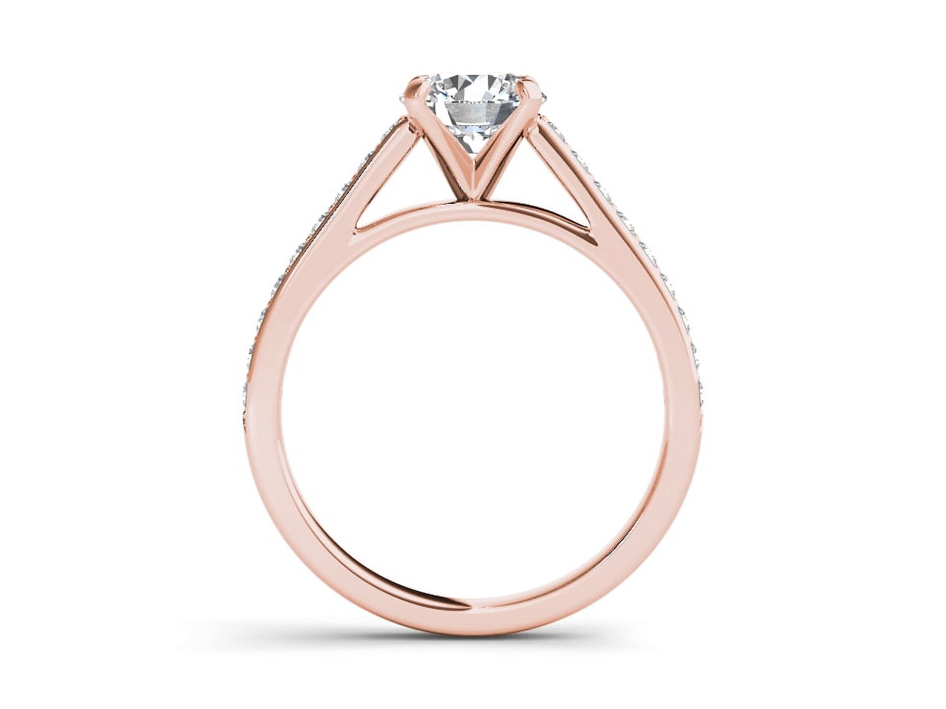 1 Carat T.W. Diamond Classic 14kt Rose Gold Engagement Ring
