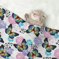 thumbnail image 2 of Naloa Bright Butterflies1 Dog Blanket, 3 Sizes Cat Blanket for Indoor Cats Large Medium Small Dog Gifts-Small, 2 of 8