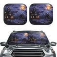 thumbnail image 2 of Fotbe Mystery House Halloween Night Juego de 2 Piezas de Parasoles para Parabrisas | Bloqueador Solar para Auto | Accesorios Plegables para Protección Solar Interior-Large, 2 of 6