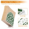 thumbnail image 4 of Green Moroccan Stripe Thick U Shape Acrylic Napkin Holder Non Slip Space Saving for Kitchen, 4 of 9