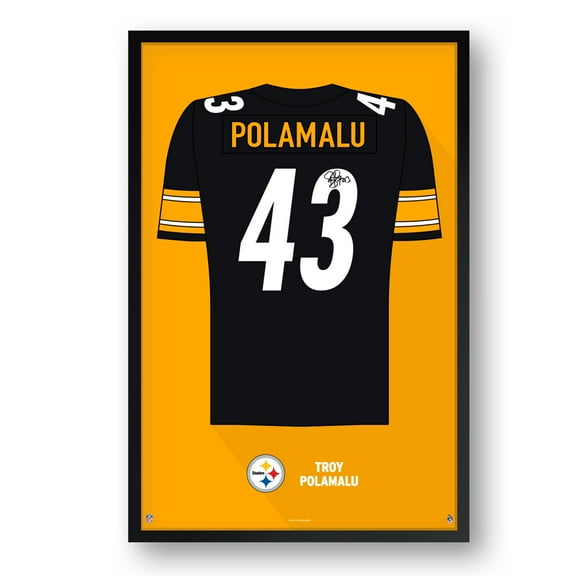 Troy Polamalu Pittsburgh Steelers Framed 14" x 20" Retired Jersey Art Print