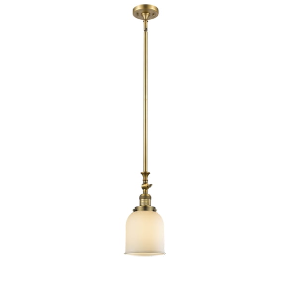 Innovations 206-BB-G51-LED Transitional One Light Mini Pendant from Franklin Restoration collection in Brass finish,