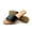 Black, variant on Women's Classic Slide Sandals Faux Leather Tan Footbed Casual Flat Slip-On