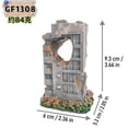 thumbnail image 2 of THOPBPRK Aquarium Decoration City Ruins Building Statue, Broken Architecture Ornament for Fish Tank , Resin Hidden Cave for Small Pets and Reptiles, 2 of 6