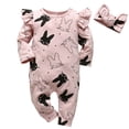 thumbnail image 6 of Actoyo Infant Baby Girl Rabbit Long Sleeve Romper + Headband Easter Outfits Set 0-2T, 6 of 16