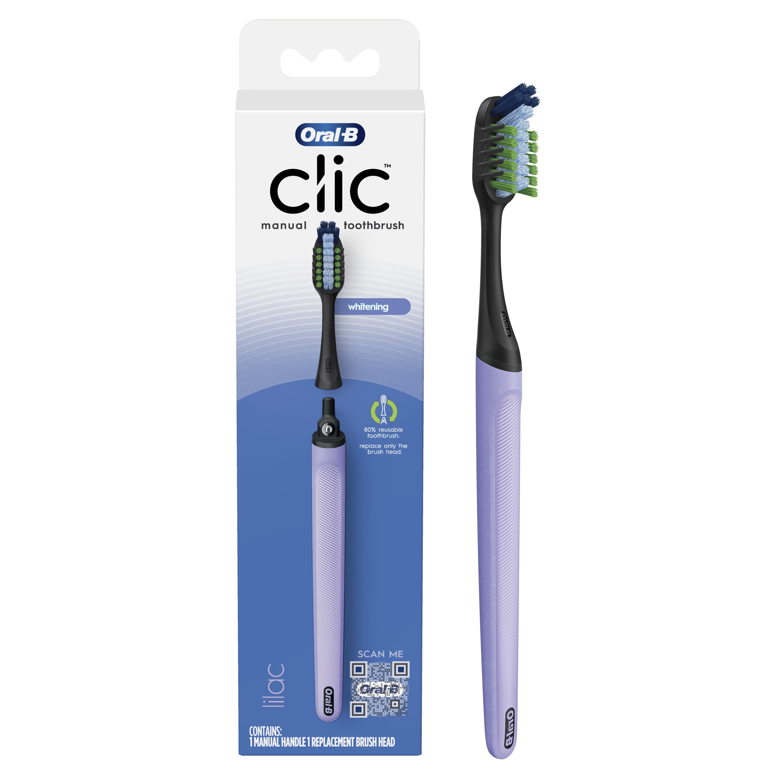 Oral-B Clic Starter Kit Lilac Toothbrush Handle with Soft