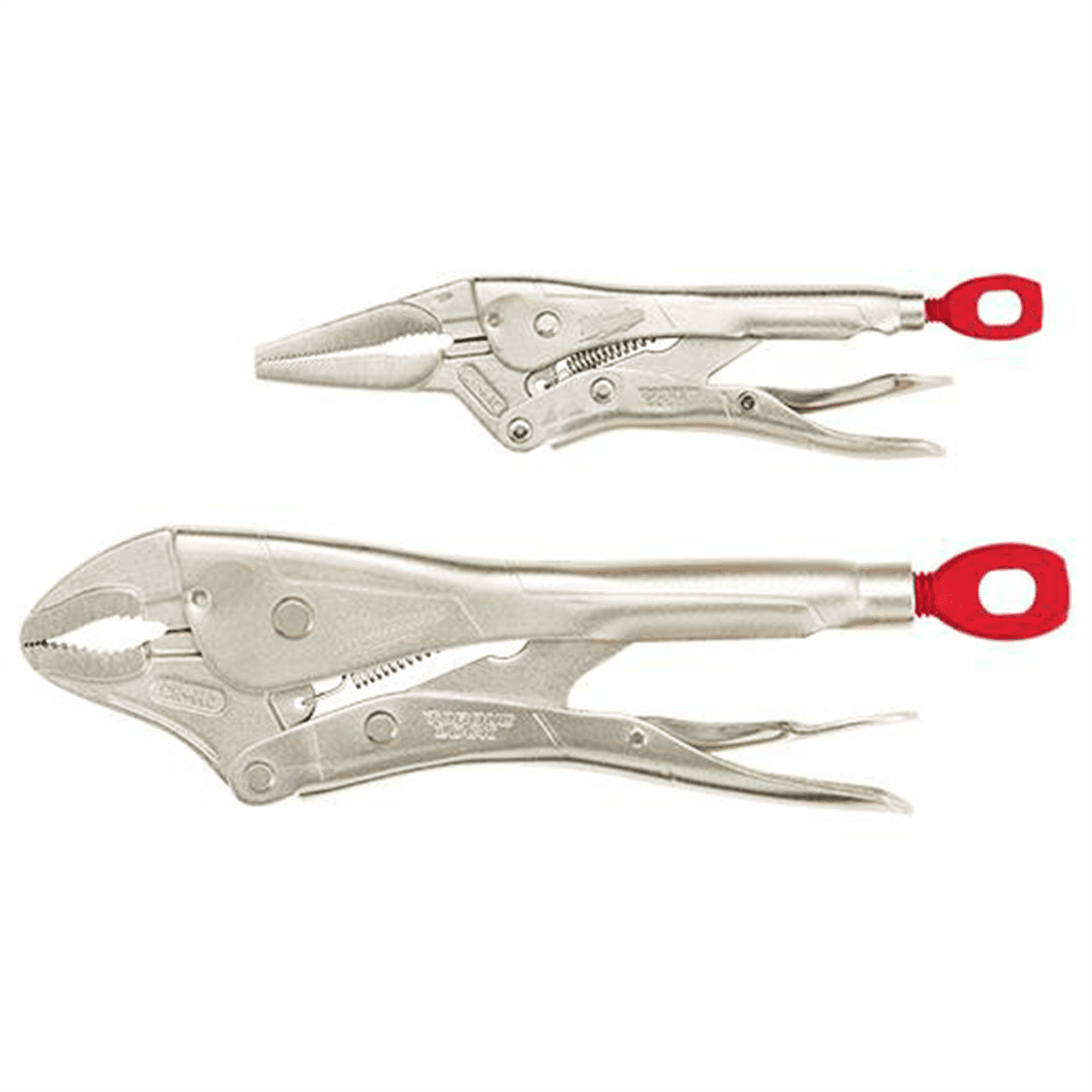 Milwaukee Tool 2 Pc. 10" CURVED JAW & 6" LONG NOSE TORQUE LOCK LOCKING PLIERS SET
