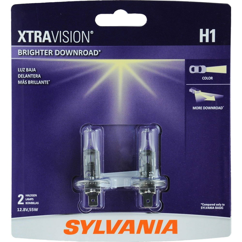 SYLVANIA H1 XtraVision Halogen Headlight Bulb, (Pack of 2) Walmart