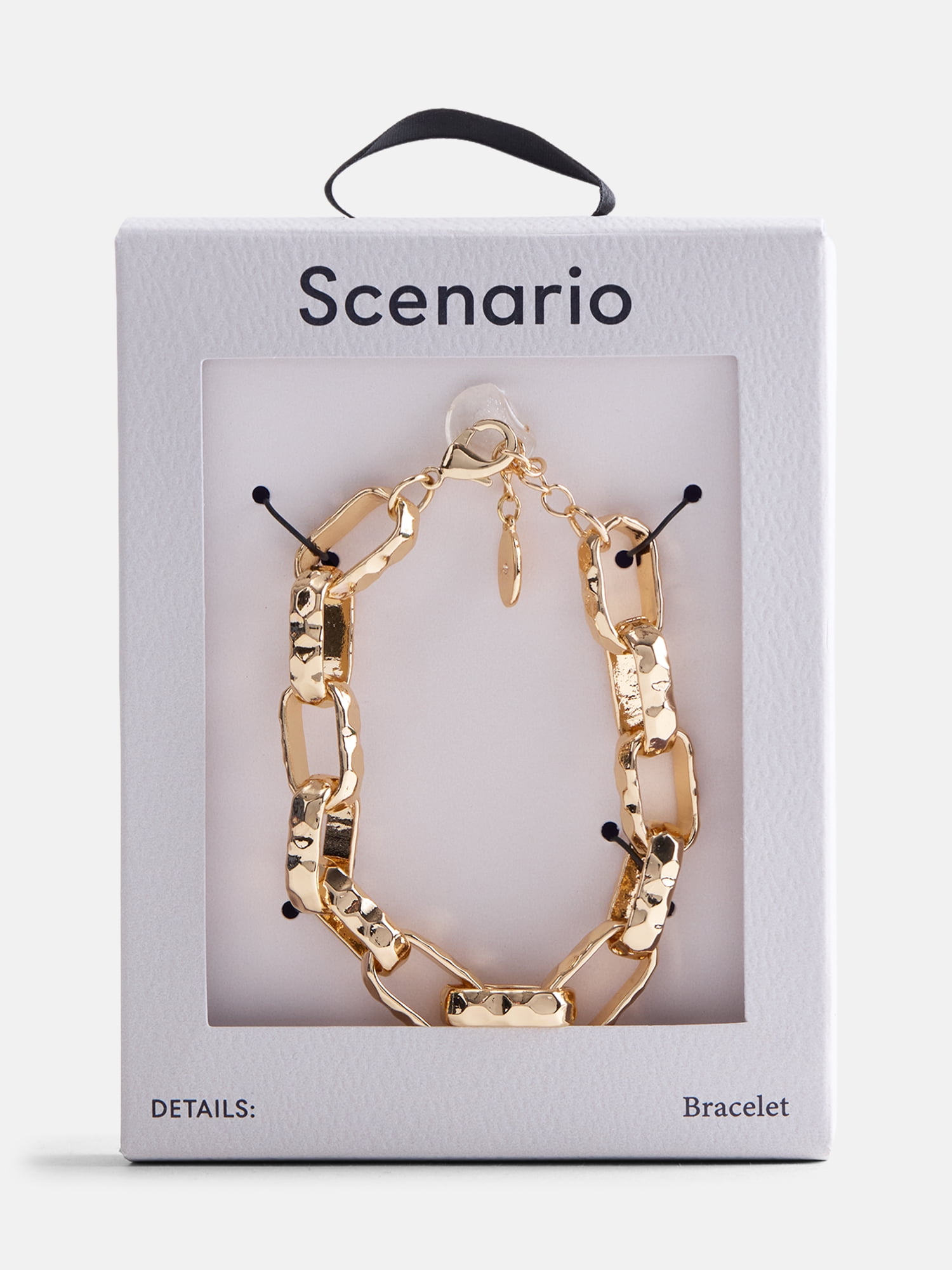Scenario Women's Gold-Tone Twisted Chain Bracelet