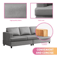thumbnail image 2 of MUZZ Fabric Sofa Set, Modern Sofa Set Furniture, Upholstered Sofa Couches for Living Room, Bedroom (Sofa&Loveseat, Light Grey), 2 of 5