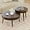 Round Honeycomb Nesting, variant on HOMPUS Round Nesting Coffee Table w Pattern Tabletop, 2 Piece Coffee Table Set Living Room Table Set Circle w Wood Grain Finish, Modern Coffee Tables Set of 2 w Wood Legs for Living Room