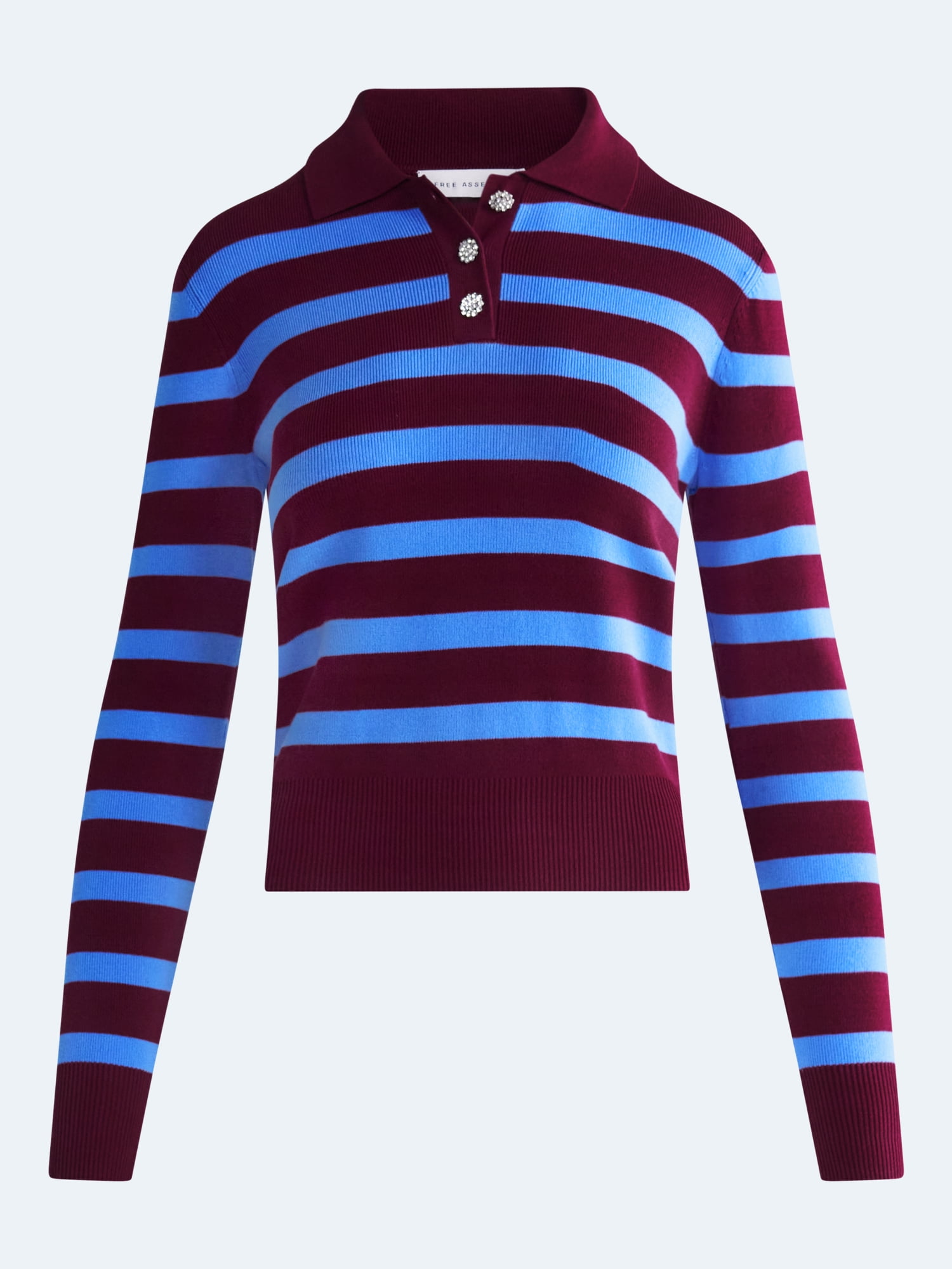 Free Assembly Women's and Women's Plus Polo Sweater with Long Sleeves, Lightweight, Sizes XS-4X