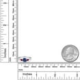 thumbnail image 6 of Gem Stone King 10K White Gold Blue Created Sapphire and Red Created Ruby 3-Stone Ring for Women | 1.28 Cttw | Round 6MM | Gemstone September Birthstone | Size 6, 6 of 6