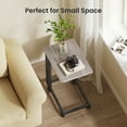 thumbnail image 5 of EDX C-Shaped End Table, Small Side Table for Couch, Sofa Table with Metal Frame for Living Room, Bedroom, Bedside, Gray, 5 of 10