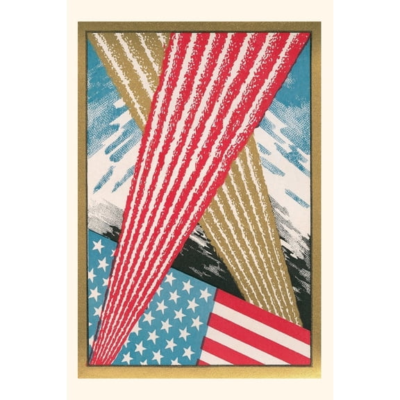 Pocket Sized - Found Image Press Journals: Vintage Journal Flag with Fireworks (Paperback)
