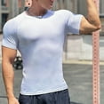 thumbnail image 4 of Men's Sports Shirt Short Sleeve Fitness Gym T-Shirt Running Tops Cool Dry Sports Shirt, 4 of 4