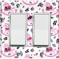 thumbnail image 1 of Metal Light Switch Plate Cover Festive Christmas Mistletoe Pink Rocker Horse XMS002, 1 of 13