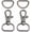 Gunmetal, variant on Swivel Trigger Snap Hooks Classic Lobster Clasps with D-Rings for Purse Strap Lanyard Leather Craft 10 Sets CSD1 (1 Inch, Silver)