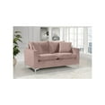 thumbnail image 6 of Meridian Furniture Naomi Contemporary Velvet Loveseat in Pink, 6 of 7
