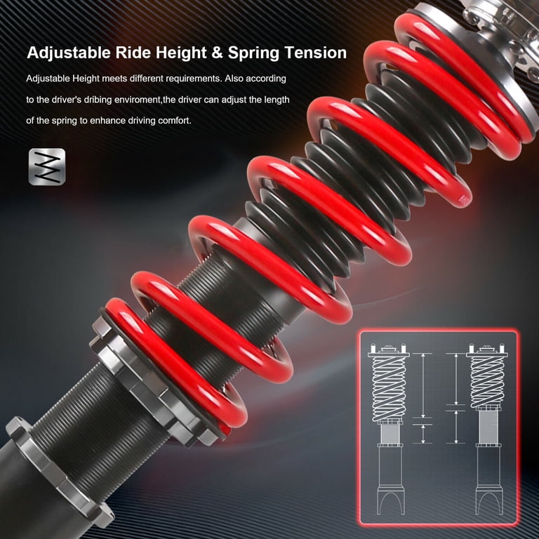 Adjustable Height Coilovers Kit – For 2002-2007 Subaru Impreza WRX (GDB/GDA) & 2005-2006 Saab 9-2X