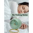 thumbnail image 2 of Retro Analog Alarm Clock, Super Silent Battery Operated Small Desk Clock with Snooze, Beep Sounds, Night Light Function, Easy Set, Decor for Bedroom,, 2 of 4
