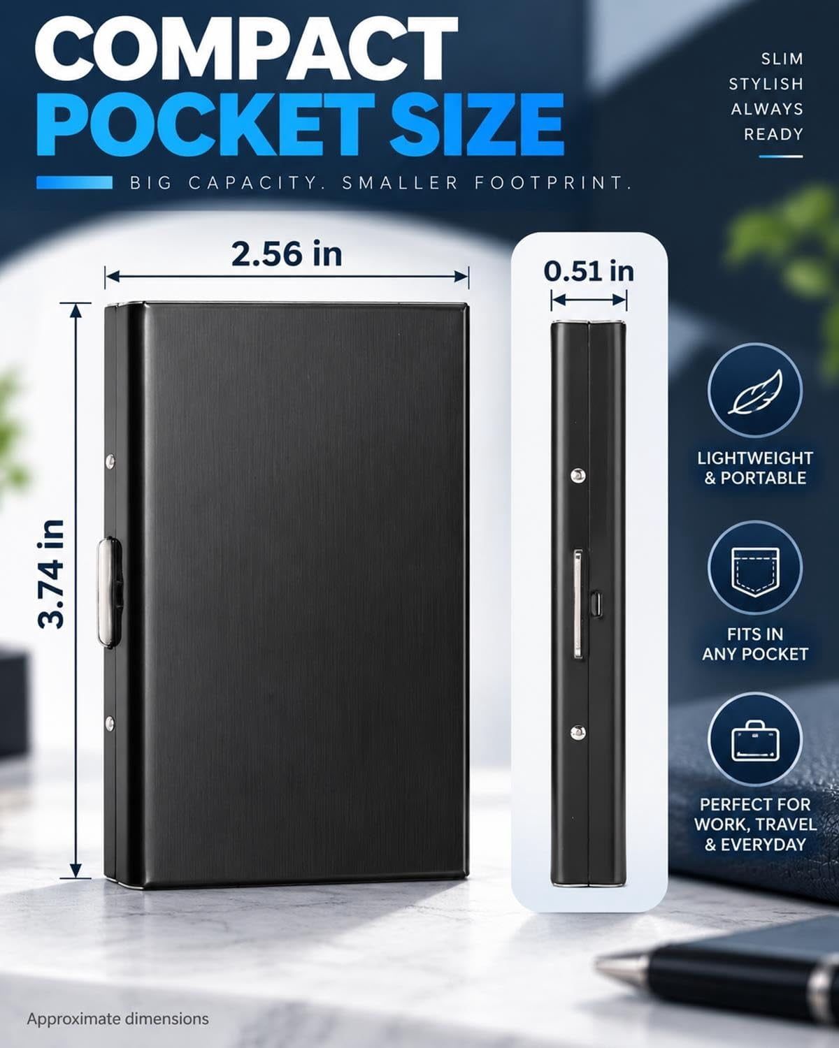 RFID-Blocking Stainless Steel Card Holder, 10-Slot Wallet for Women and ...