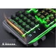 thumbnail image 2 of Teclado de juego con cable con retroiluminación LED arco iris, teclado de juego RGB, descanso ergonómico para la muñeca y 104 teclas para jugadores de PC con Windows y Mac. Rojo Verde Competitivo, 2 of 5