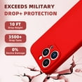 thumbnail image 5 of SINBEE Compatible with iPhone 14 Pro Case with Screen Protector, Enhanced Camera Cover, Slim Fit Protective Phone Case for iPhone 14 Pro 6.1" (Red), 5 of 7