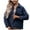 Navy, variant on Lindreshi Shackets for Women Fall Womens Fashion Ladies Casual Solid Turn-down Neck Button Jacket Casual Coat Outwear