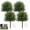 4 Pack, variant on 24'' Artificial Cedar Topiary Ball Trees with Ground Spike,Artificial Shrubs, UV Resistant Fake Plant Brush for Indoor Outdoor Front Porch Garden